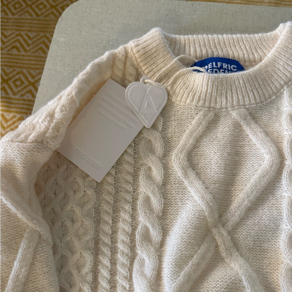 Aelfric Eden Ivory Cable Knit Sweater